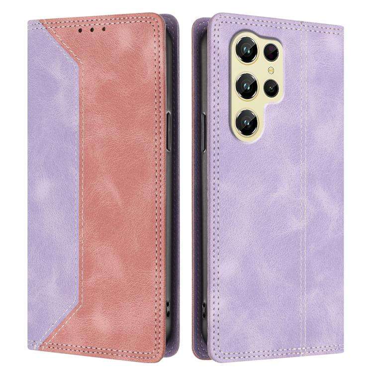 For Oukitel C61 / C61 Pro Skin Feel Two-tone RFID Blocking Vegan Leather Phone Case(Pink)
