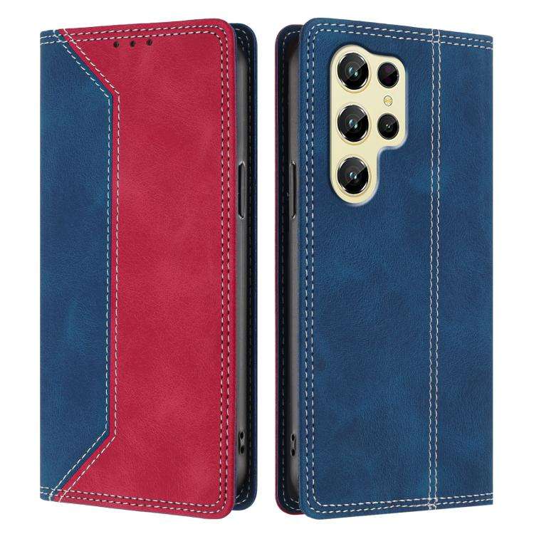 For Oukitel C61 / C61 Pro Skin Feel Two-tone RFID Blocking Vegan Leather Phone Case(Red)