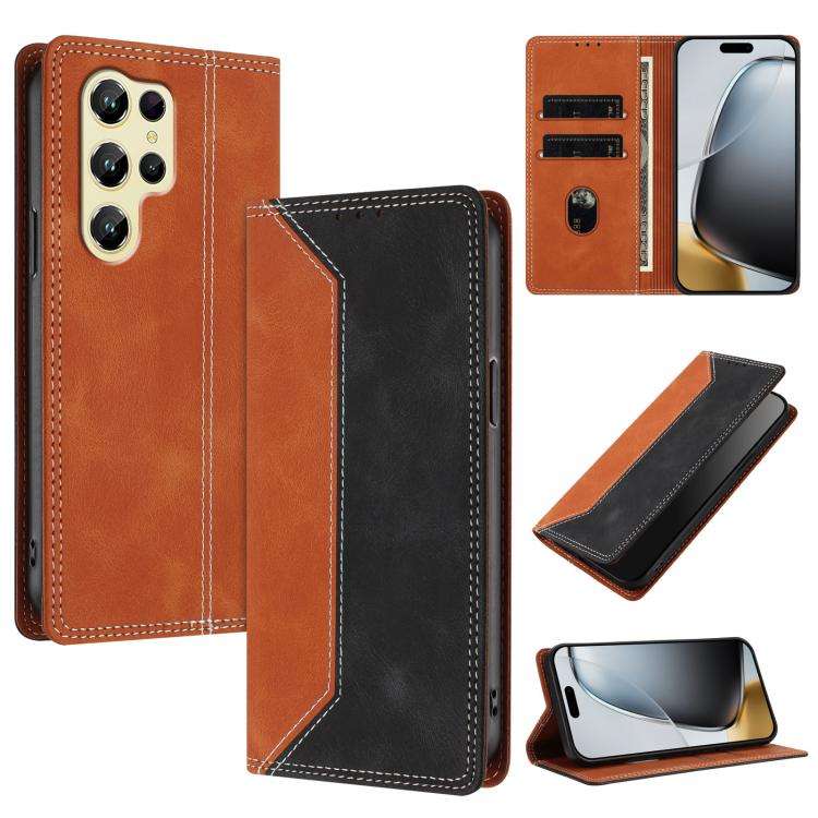 For Oukitel C61 / C61 Pro Skin Feel Two-tone RFID Blocking Vegan Leather Phone Case(Black)