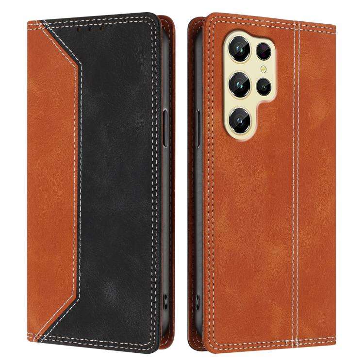 For Oukitel C61 / C61 Pro Skin Feel Two-tone RFID Blocking Vegan Leather Phone Case(Black)