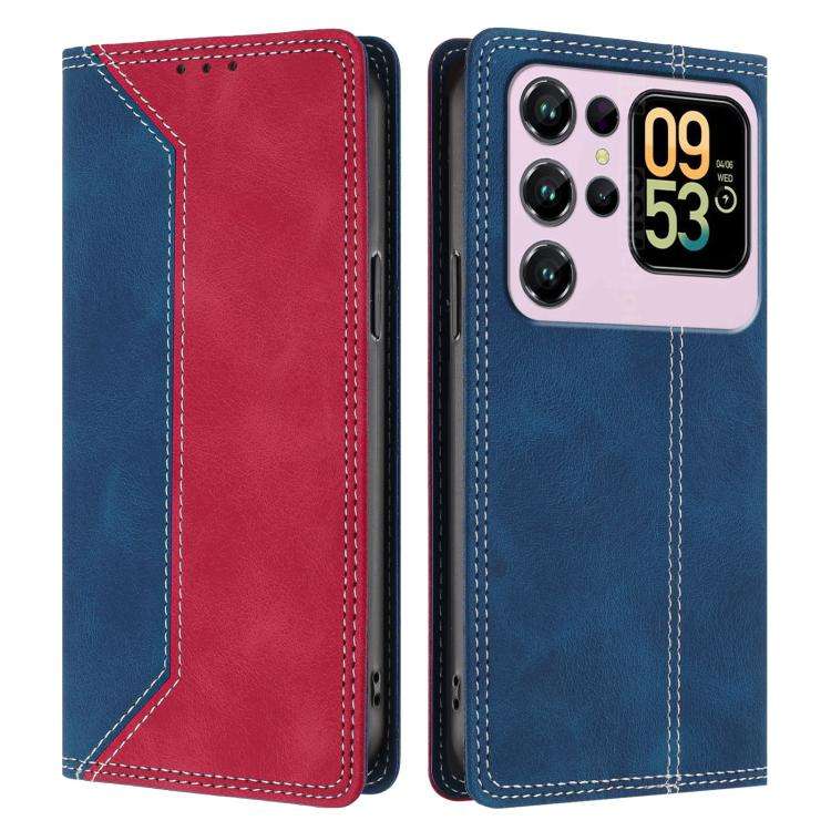 For Oukitel C62 / C62 Pro Skin Feel Two-tone RFID Blocking Vegan Leather Phone Case(Red)