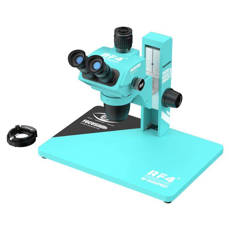 RF4 RF-6565Pro2 6.5-65X Synchronous Zoom Trinocular Stereo Microscope with Focus Lifting Bracket(...