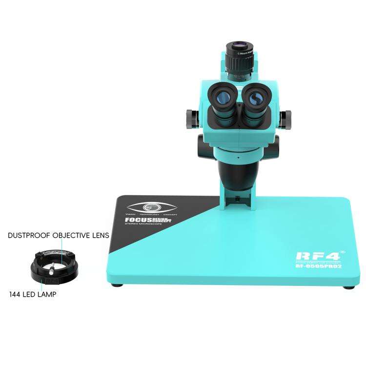 RF4 RF-6565Pro2 6.5-65X Synchronous Zoom Trinocular Stereo Microscope with Focus Lifting Bracket(...