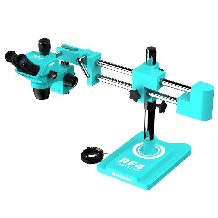 RF4 RF-6565Pro3 6.5-65X Synchronous Zoom Trinocular Stereo Microscope with Double-arm Boom Stand(...