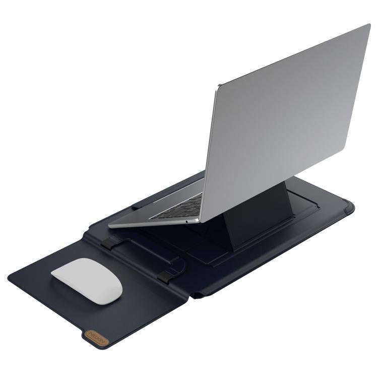 NILLKIN Versatile Pro Multi-functional Laptop Sleeve with Holder and Mouse Pad, Size:14.2 inch(Bl...