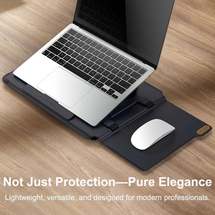 NILLKIN Versatile Pro Multi-functional Laptop Sleeve with Holder and Mouse Pad, Size:14.2 inch(Bl...