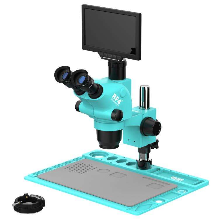 RF4 RF-6565TVD2-YS010W 6.5X-65X Synchronous Zoom Trinocular Stereo Microscope  with 10-inch HD Mo...