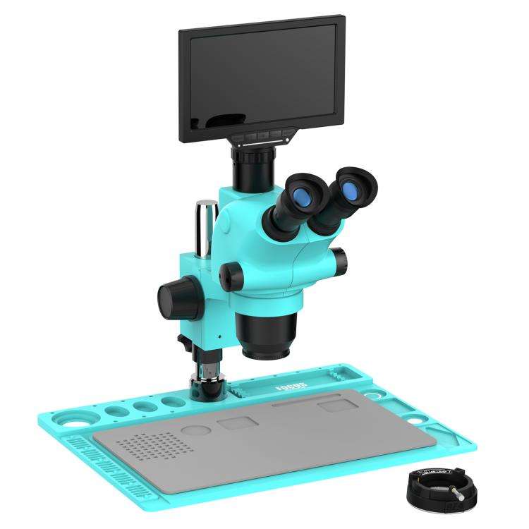 RF4 RF-6565TVD2-YS010W 6.5X-65X Synchronous Zoom Trinocular Stereo Microscope  with 10-inch HD Mo...