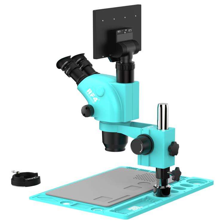 RF4 RF-6565TVD2-YS010W 6.5X-65X Synchronous Zoom Trinocular Stereo Microscope  with 10-inch HD Mo...