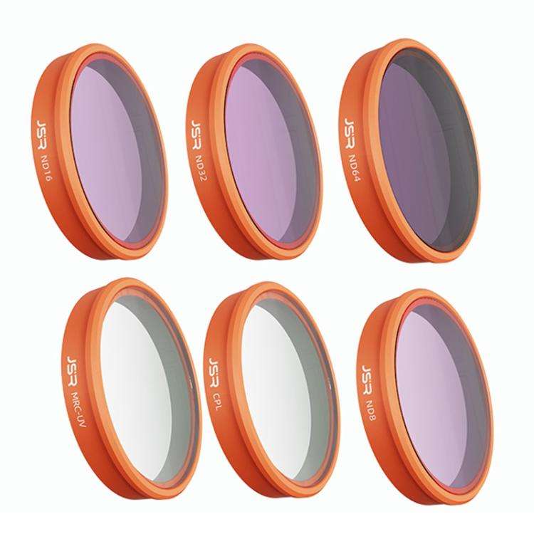 For DJI Osmo Action 6 JSR KO Series Camera Lens Filter, Filter:6 in 1 ND8-64 UV CPL