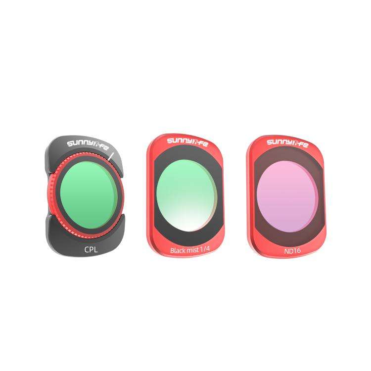 For DJI OSMO Pocket 3 Sunnylife Camera Lens Magnetic Metal Filter, Filter:3 in 1 Shadow Filter Set