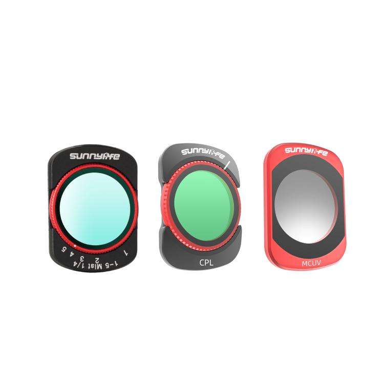 For DJI OSMO Pocket 3 Sunnylife Camera Lens Magnetic Metal Filter, Filter:3 in 1 Protective Filte...