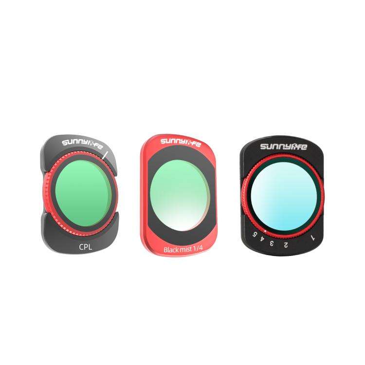 For DJI OSMO Pocket 3 Sunnylife Camera Lens Magnetic Metal Filter, Filter:3 in 1 Portrait Filter Set