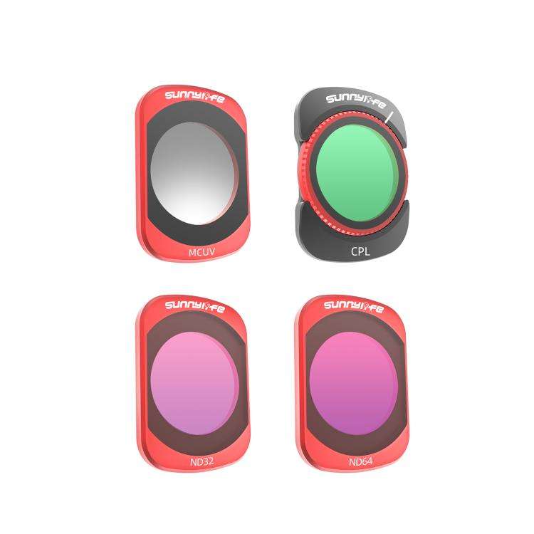 For DJI OSMO Pocket 3 Sunnylife Camera Lens Magnetic Metal Filter, Filter:4 in 1 MCUV CPL ND32/64