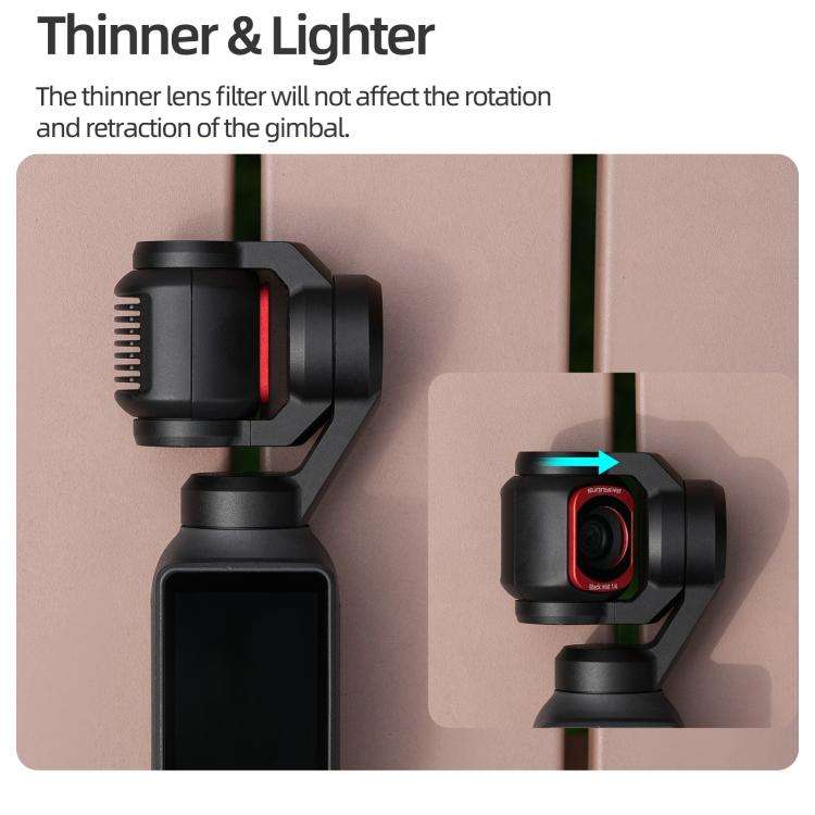 For DJI OSMO Pocket 3 Sunnylife Camera Lens Magnetic Metal Filter, Filter:MCUV