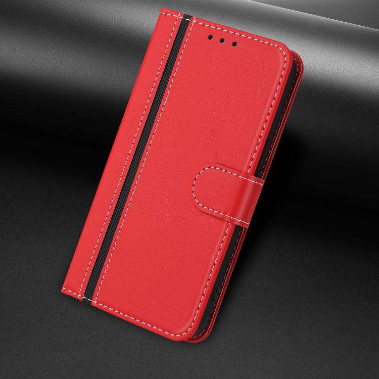 For Ulefone Note 20 Pro Color Block Card Slots Vegan Leather Phone Case(Red)
