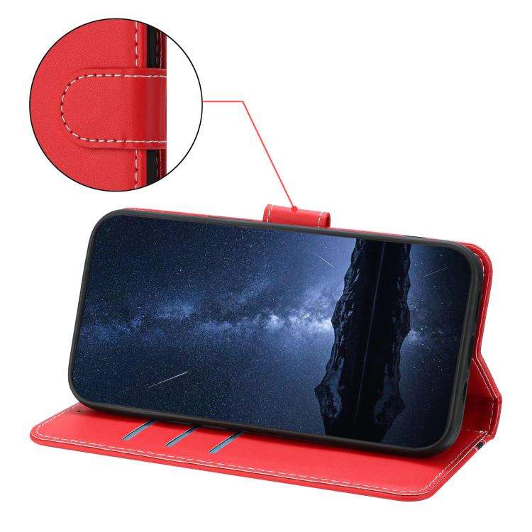 For Ulefone Note 20 Pro Color Block Card Slots Vegan Leather Phone Case(Red)