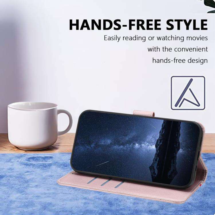 For Ulefone Note 20 Pro Color Block Card Slots Vegan Leather Phone Case(Rose Gold)