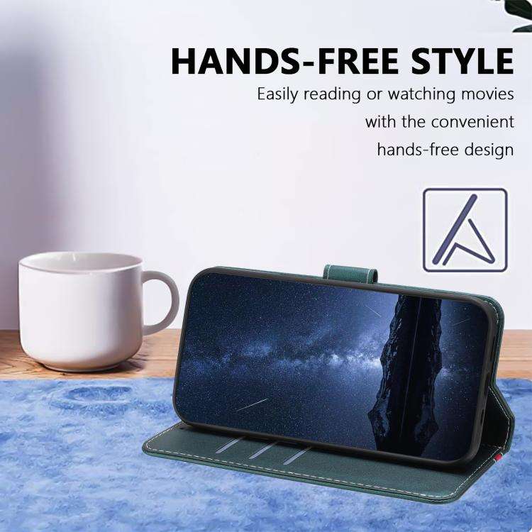 For Ulefone Note 20 Pro Color Block Card Slots Vegan Leather Phone Case(Green)