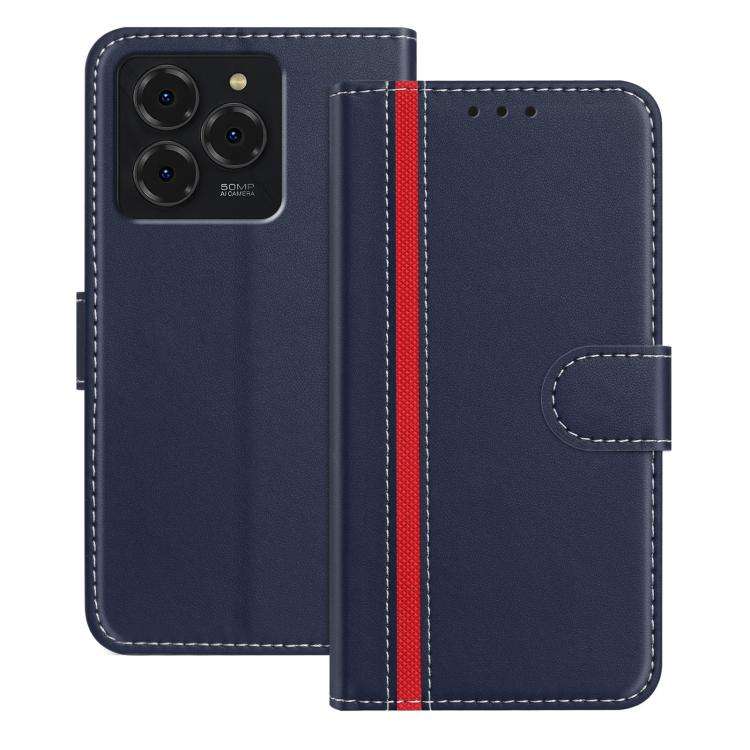 For Ulefone Note 20 Pro Color Block Card Slots Vegan Leather Phone Case(Blue)