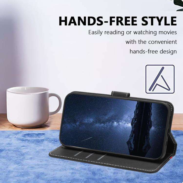 For Ulefone Note 20 Pro Color Block Card Slots Vegan Leather Phone Case(Black)