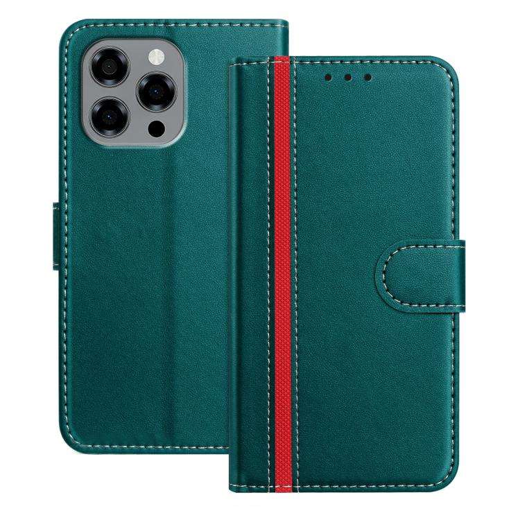 For Doogee Note 58 / 58 Pro Color Block Card Slots Vegan Leather Phone Case(Green)