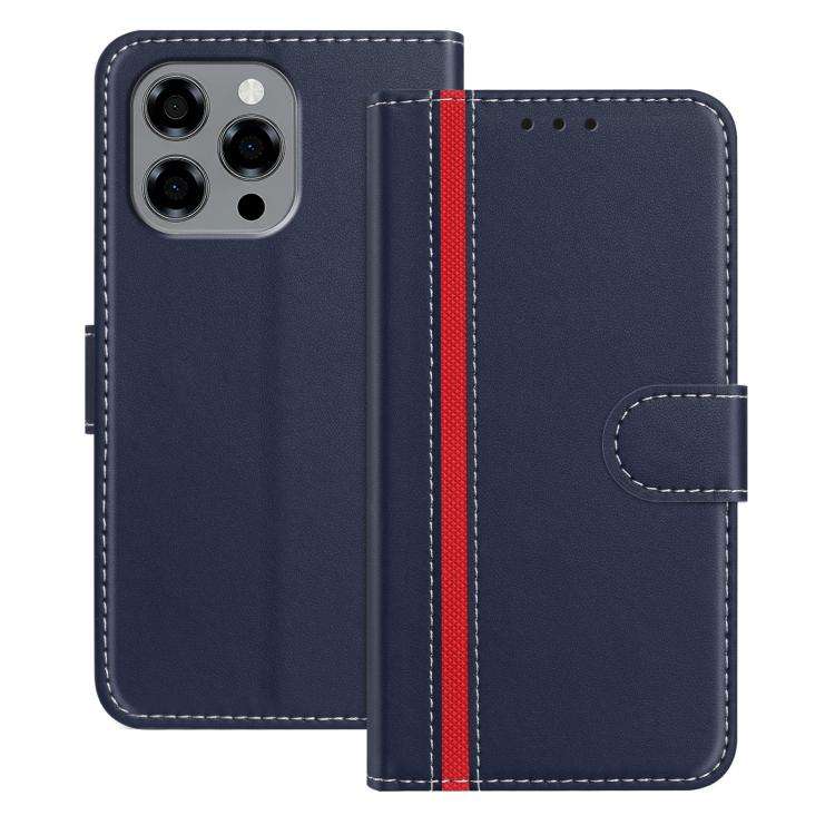 For Doogee Note 58 / 58 Pro Color Block Card Slots Vegan Leather Phone Case(Blue)