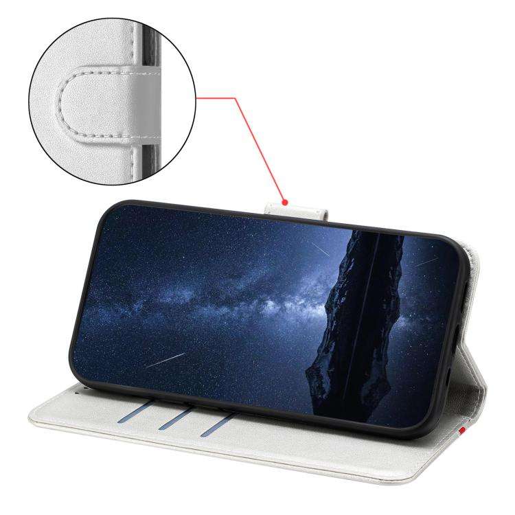For Doogee Note 59 / 59 Pro Color Block Card Slots Vegan Leather Phone Case(Silver)
