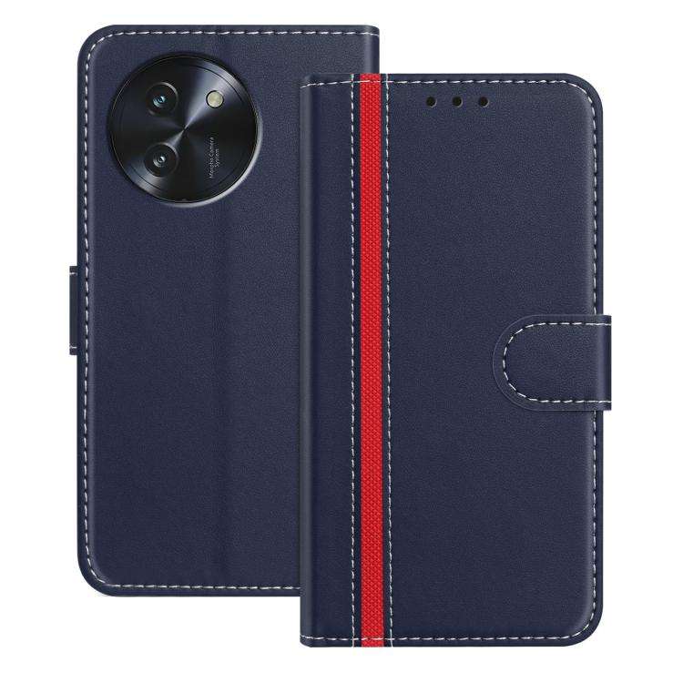 For Doogee Note 59 / 59 Pro Color Block Card Slots Vegan Leather Phone Case(Blue)