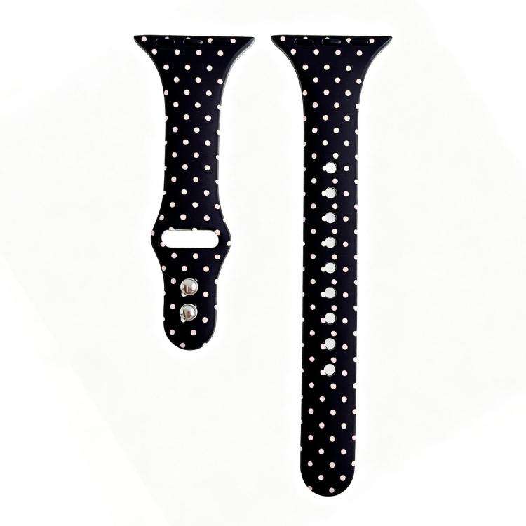 For Apple Watch 46mm / 49mm / 45mm / 44mm Slim Dual-Stud Buckle Dots Printed Silicone Watch Band(...