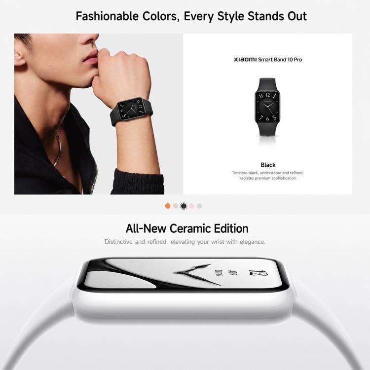 Original Xiaomi Smart Band 10 Pro, 1.74 inch AMOLED Screen 5ATM Waterproof Smart Watch, Support B...