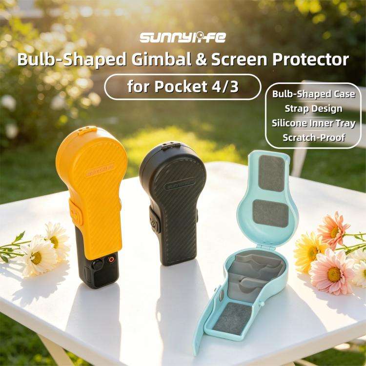 For DJI Osmo Pocket 4 / 3 Sunnylife Colorful Bulb-Shaped Gimbal Cover Camera Protector Screen Pro...