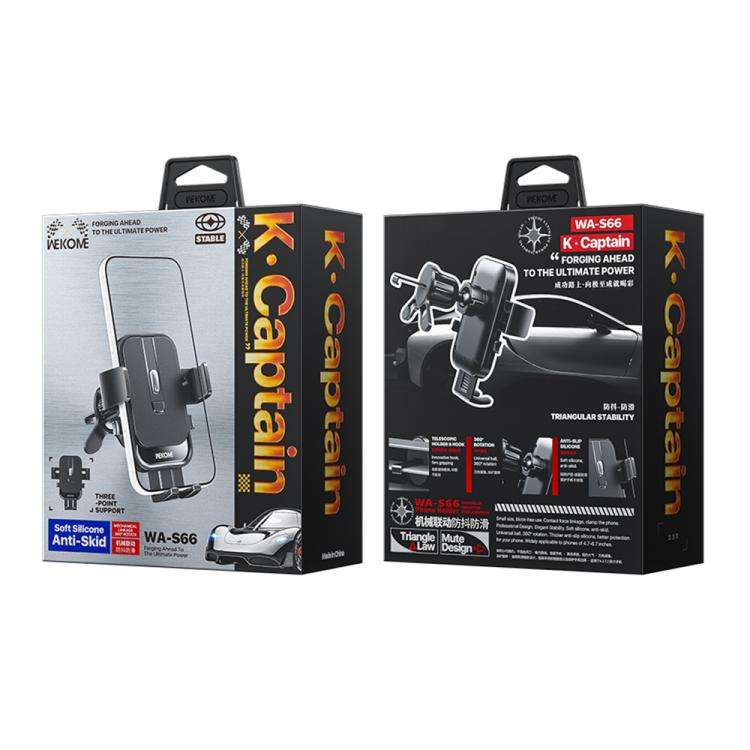 WK WA-S66 K-Captain Strix Air Vent Mechanical Car Holder(Black)