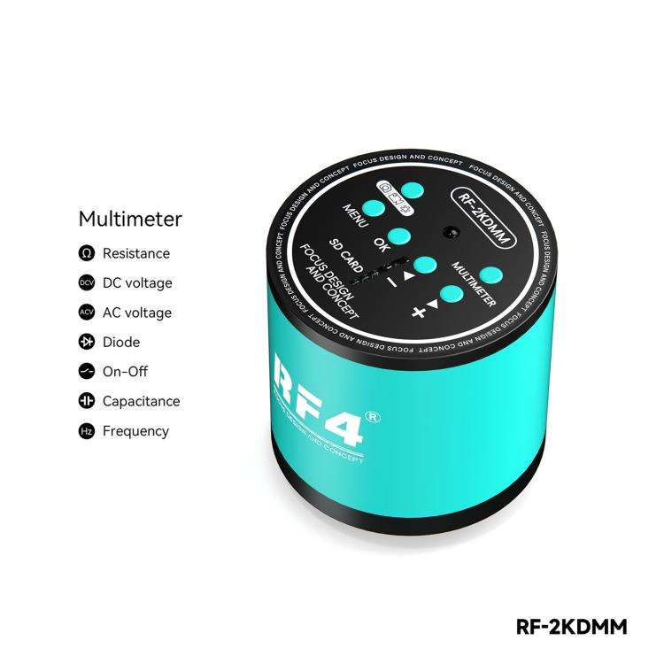 RF4 RF-2KDMM 2K Camera with Multimeter Function for Stereo Trinocular Microscope(Blue)