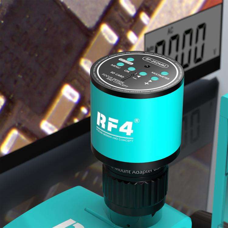 RF4 RF-2KDMM 2K Camera with Multimeter Function for Stereo Trinocular Microscope(Blue)
