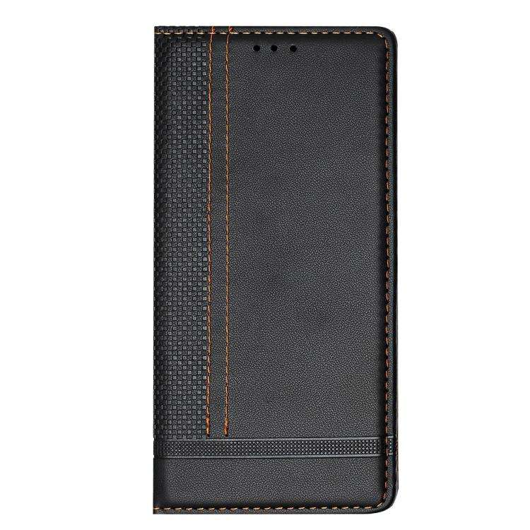 For Oukitel C59 Pro Stitching Design Scratch-Resistant Vegan Leather Phone Case(Black)