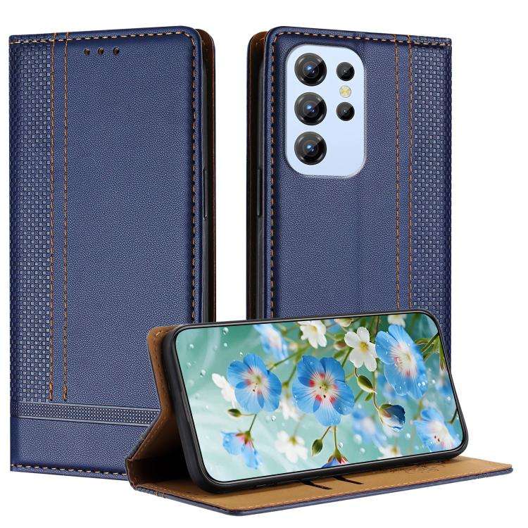For Oukitel C1 Stitching Design Scratch-Resistant Vegan Leather Phone Case(Blue)