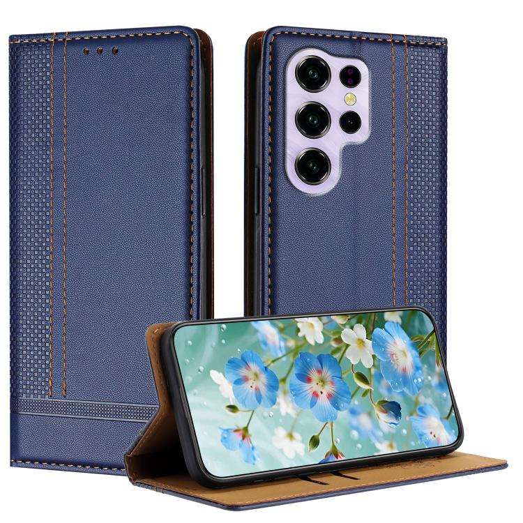 For Oukitel C2 Stitching Design Scratch-Resistant Vegan Leather Phone Case(Blue)