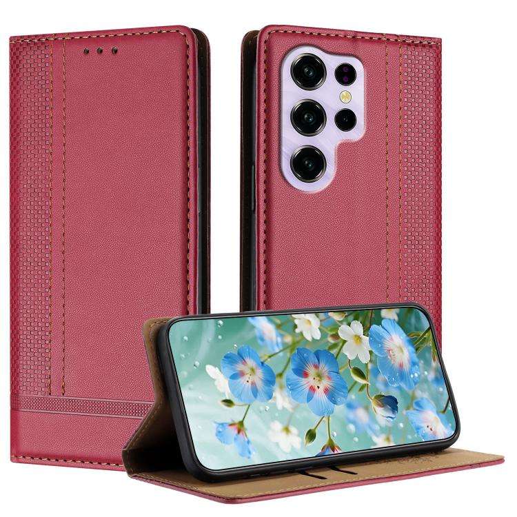 For Oukitel C2 Stitching Design Scratch-Resistant Vegan Leather Phone Case(Red)