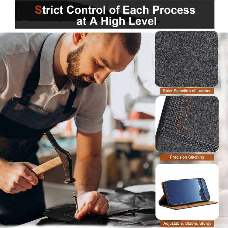 For Oukitel C2 Stitching Design Scratch-Resistant Vegan Leather Phone Case(Black)
