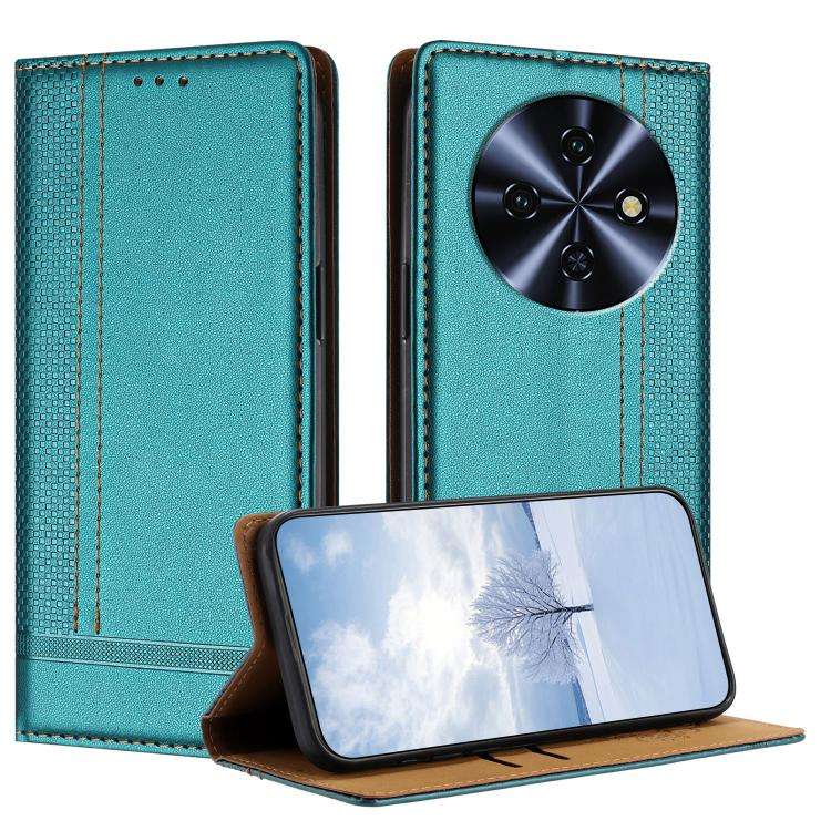 For Oukitel C5 4G Stitching Design Scratch-Resistant Vegan Leather Phone Case(Green)