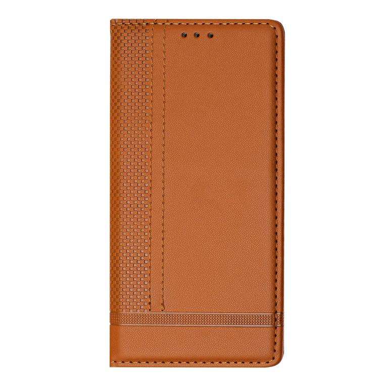 For Oukitel C60 Stitching Design Scratch-Resistant Vegan Leather Phone Case(Brown)