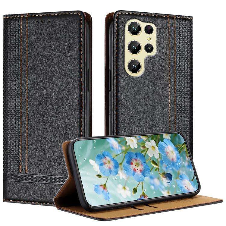 For Oukitel C61 Stitching Design Scratch-Resistant Vegan Leather Phone Case(Black)