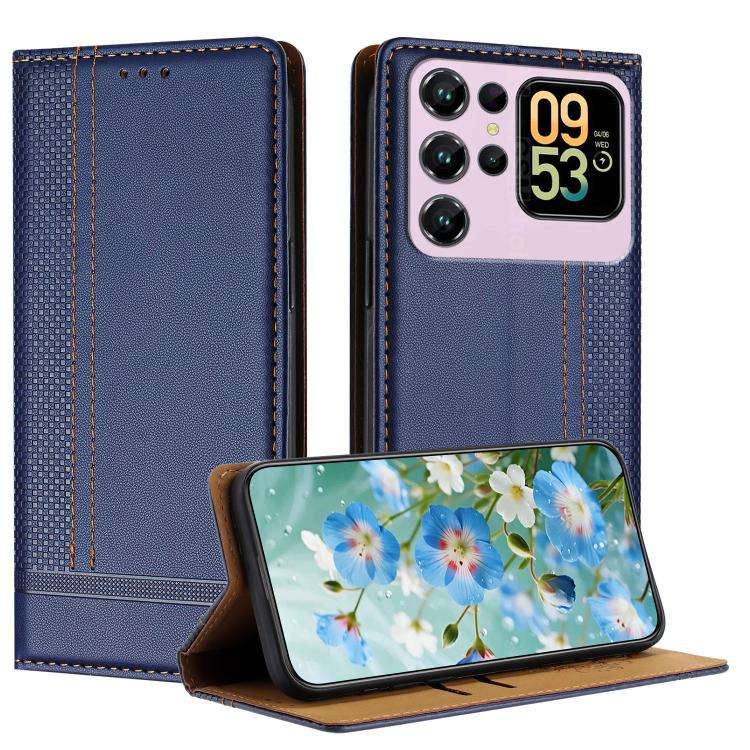 For Oukitel C62 Stitching Design Scratch-Resistant Vegan Leather Phone Case(Blue)