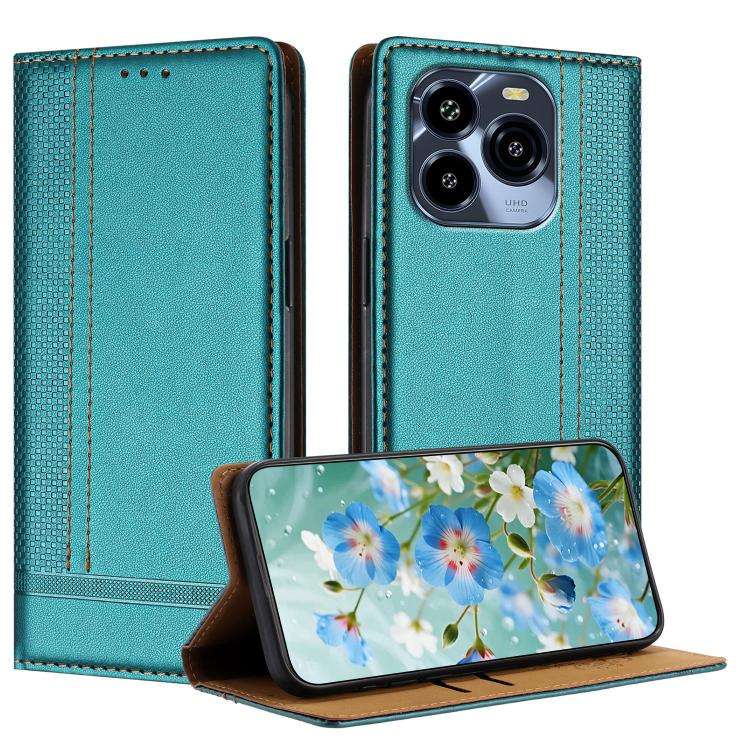 For Oukitel C65 Stitching Design Scratch-Resistant Vegan Leather Phone Case(Green)