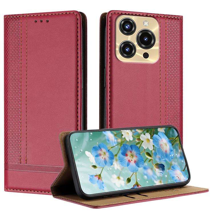 For Oukitel C69 Stitching Design Scratch-Resistant Vegan Leather Phone Case(Red)
