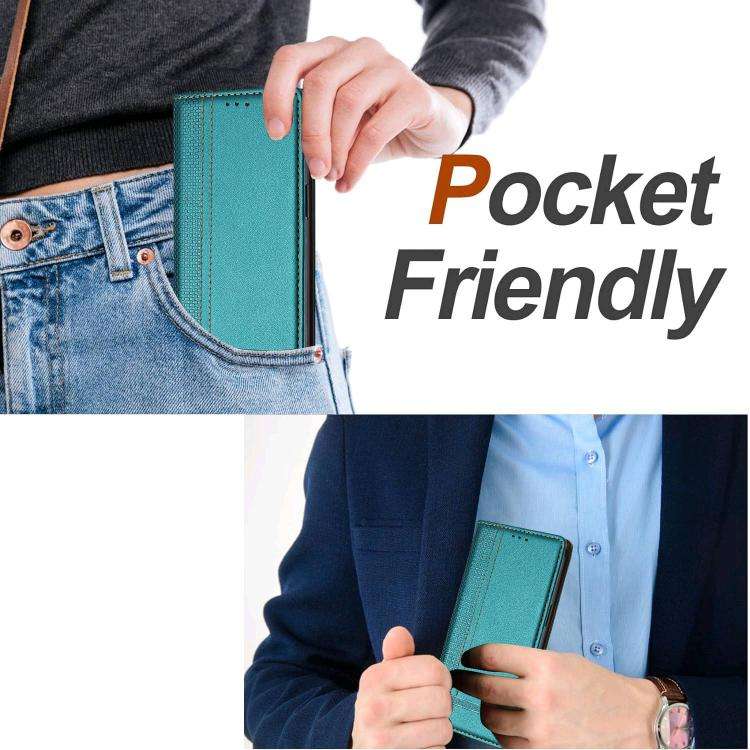 For Oukitel C69 Stitching Design Scratch-Resistant Vegan Leather Phone Case(Green)