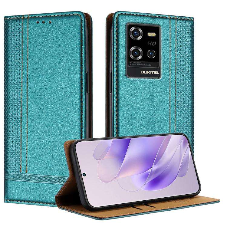 For Oukitel WP50 Stitching Design Scratch-Resistant Vegan Leather Phone Case(Green)