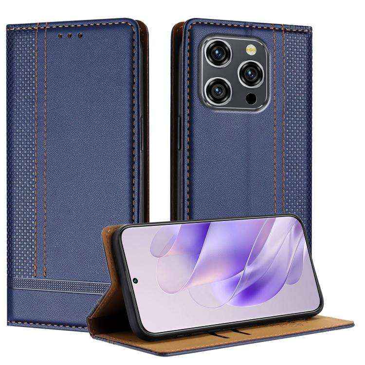For Oukitel WP52 Stitching Design Scratch-Resistant Vegan Leather Phone Case(Blue)