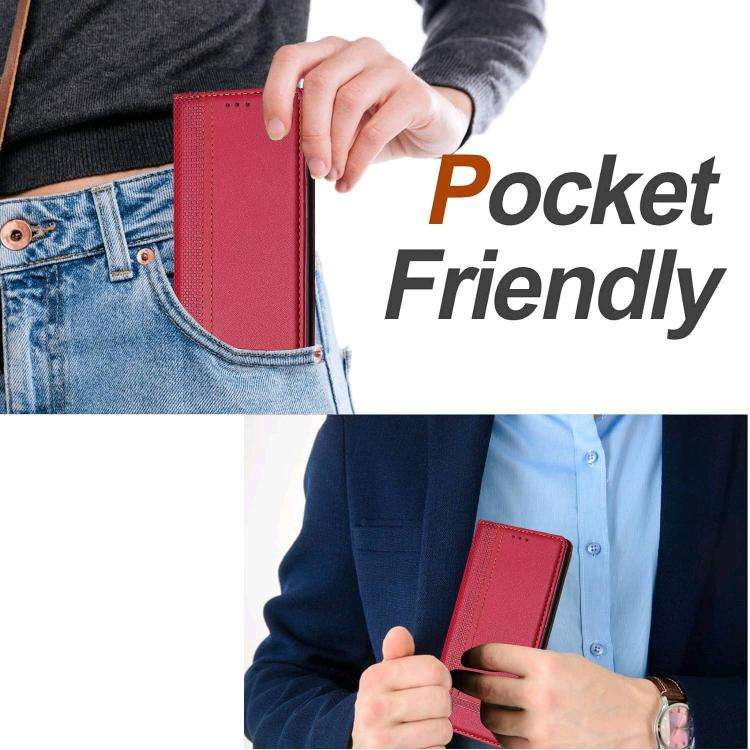 For Oukitel WP52 Stitching Design Scratch-Resistant Vegan Leather Phone Case(Red)